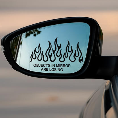 New: Flame Mirror Decals (Pair)